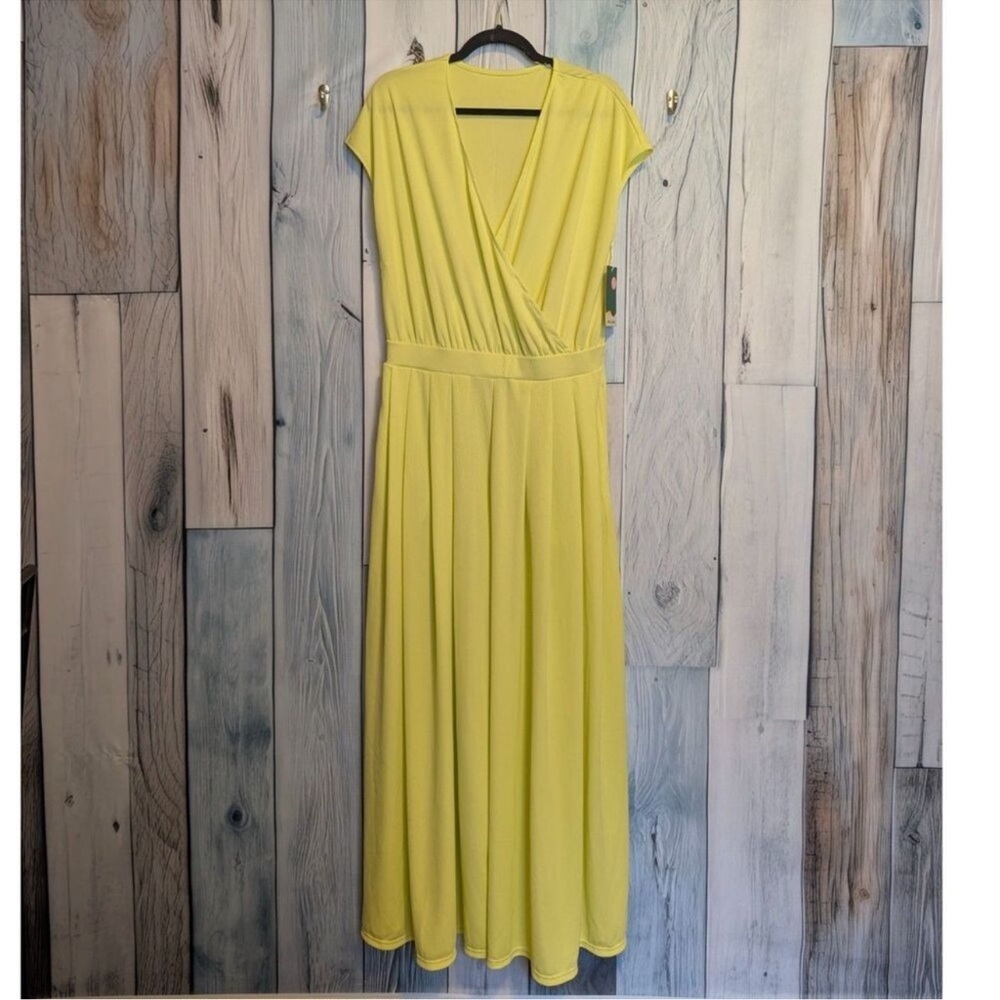 NWT Halara V Neck Short Sleeve Side Pocket Wide Leg Flowy Jumpsuit. Size Large - Picture 10 of 13
